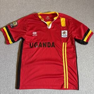 Errea Uganda Home Soccer Jersey Youth Sz XXL Slim Fit Red FUFA